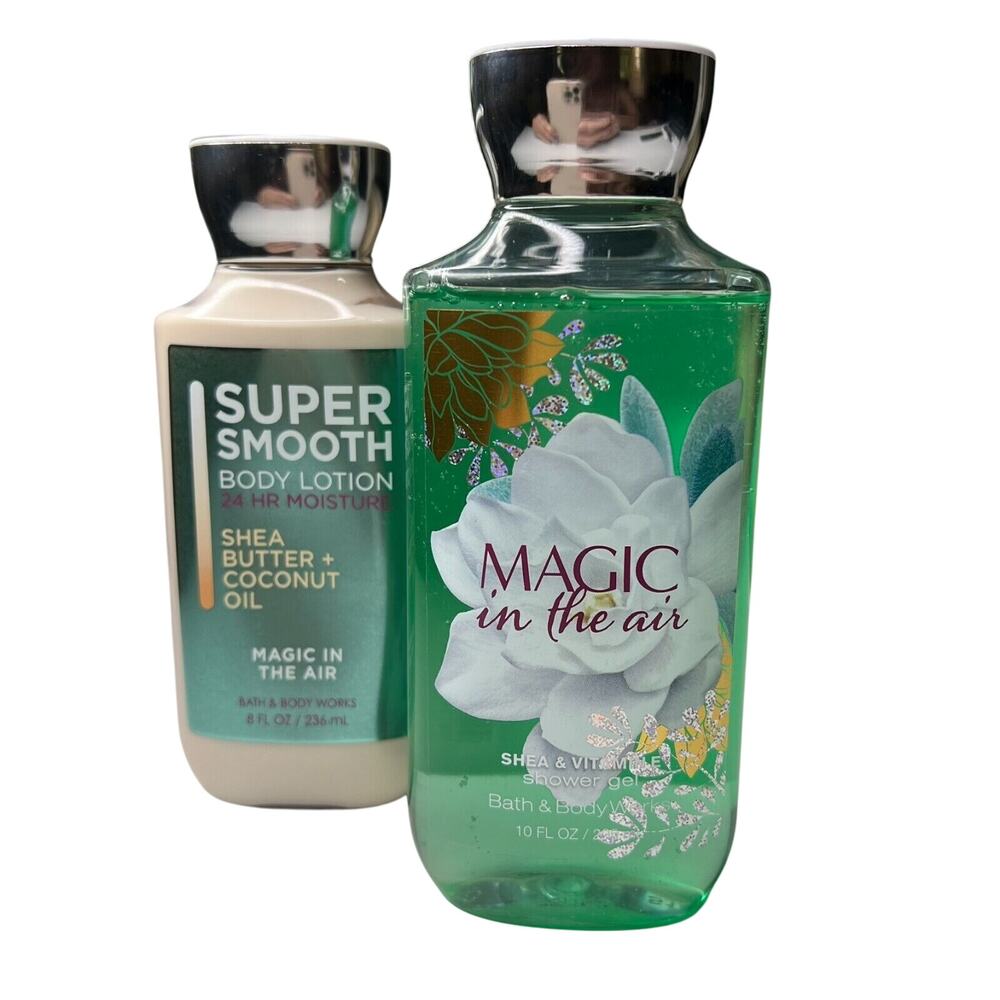 Bath & Body Works MAGIC IN THE AIR Shower Gel 10oz & Super Smooth Body Lotion 8o